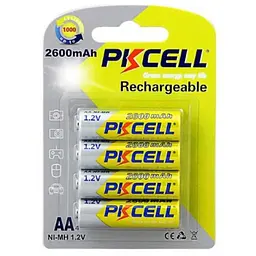Акумулятор PkCell AA R6 NiMH 2600mAh * 4 (PC/AA2600-4B) - мініатюра 1