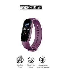 Ремінець ArmorStandart Superhero Edition для Xiaomi Mi Band 7/6/5 Thanos Violet (ARM57067) - мініатюра 2