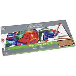 Набір кольорових олівців Cretacolor Megacolor 36 шт - мініатюра 2