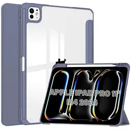 Чохол-книжка BeCover Soft Edge TPU з кріпленням Apple Pencil для Apple iPad Pro 11 M4 2024 Пурпуровий (711716)