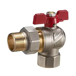 Кран з американкою кульовий Zegor FAL12 кутовий 3/4" PN40 30412