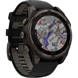 Смарт-годинник Garmin Fenix 8 Solar Sapphire 47mm Carbon Gray DLC Titanium with Black/Pebble Gray Silicone Band (010-02906-11) [115067] - мініатюра 3
