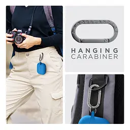 Силіконовий чохол для навушників Apple AirPods Pro, Hang Case, синій, ультратонкий захисний кейс товщиною 2 мм, захист від подряпин, пилу та ударів, компактний, з карабіном для кріплення, ArmorStandart (ARM56073) - мініатюра 6