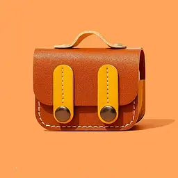 Шкіряний футляр Briefcase для навушників AirPods Pro Brown / Yellow - мініатюра 2