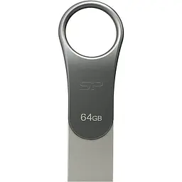 USB Flash накопичувач Silicon Power 64GB Mobile C80 USB 3.0/Type-C silver (SP064GBUC3C80V1S)