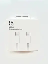 Кабель плетений SX iPhone 15 Type-C to Type-C 1.0 м White (V4T-0031-92) - мініатюра 2