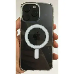 Протиударний чохол HYBRID Clear Case Ultra Hybrid with MagSafe для Apple iPhone 15 Pro Max Прозорий з магнітом - мініатюра 6
