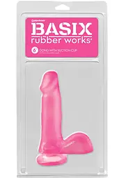 Фалоімітатор Basix SC Dong 15 см рожевий - мініатюра 2