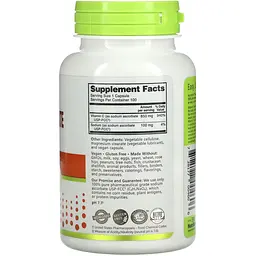 Аскорбат натрію NutriBiotic Sodium Ascorbate 100 капсул - мініатюра 2