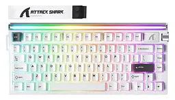 Клавіатура Attack Shark R85 RGB HE Magnetic Purple Mandrel Switches (AS-6972792472522-SW-UA) Starry White (G-000004479)