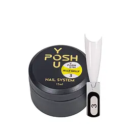 Гель для нарощування нігтів кольоровий YouPOSH Jelly Gelly 15 мл, 03 Рожевий блідий