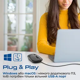 Миша Promate CM-2400 Max Comfort Adjustable wired mouse (2400 dpi) дротова чорна - мініатюра 6