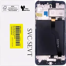 Дисплей Samsung A105FN Galaxy A10 Dual Sim /M105 чорний, оригінал, сервісне пакування, з рамкою, GH82-19367A