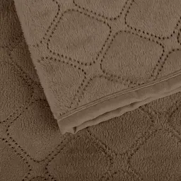 Покрывало ТЕП велюровое Velour Капучино Ромб круглый 220x240 см - миниатюра 6