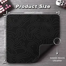 Ігровий килимок Attack Shark CM02 / 40*45 см / Black Lines - мініатюра 2