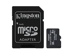Карта памяти Kingston Industrial microSDHC UHS-I (U3) V30 A1 + SD Adapter 8 GB (SDCIT2/8GB)