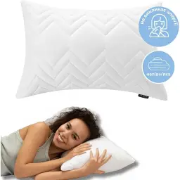 Подушка Ideia Nordic Comfort чохол зі стібкою антиалергенне волокно 40х60 см біла (8-34687) - мініатюра 2