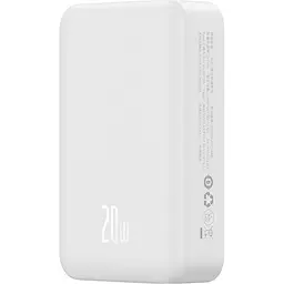 Зовнішній акумулятор Baseus Magnetic Mini 20W 20000 mAh White (PPCX150002) [113529] - мініатюра 4