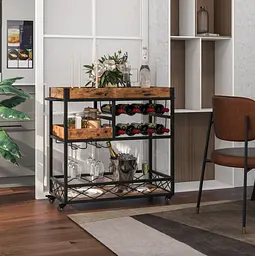 Барний візок Costway Mexico із кількома ярусами в стилі в стилі Loft - мініатюра 5