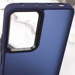 Чохол TPU+PC Lyon Frosted для Xiaomi Poco F5 Pro Navy Blue - мініатюра 5