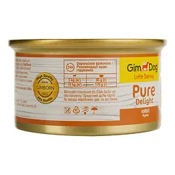 Вологий корм для собак GimDog LD Pure Delight, для мініатюрних порід вагою до 10 кг, з куркою, 85 г - мініатюра 2