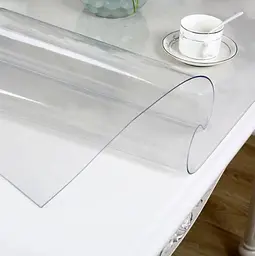 М'яке скло Прозора силіконова скатертина на стіл Soft Glass Захист для меблів 3.9х1.0 м Товщина 1.5 мм - мініатюра 6