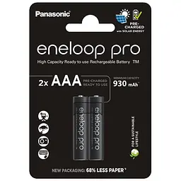 Акумулятори Panasonic Eneloop Pro AAA/HR03 NI-MH 930 mAh BL 2 шт