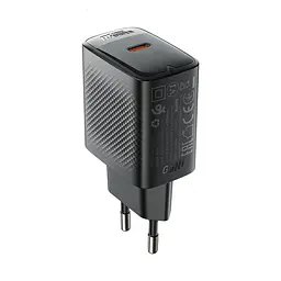 Мережевий зарядний пристрій Acefast A104 PD25W GaN single USB-C charger чорний