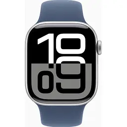 Смарт-годинник Apple Watch Series 10 GPS 42mm Silver Alu. Case w. Denim Sport Band - S/M (MWWA3) - мініатюра 2