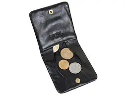 Жіноча монетниця натуральна шкіра Italico 1636 nero Чорна 8x9 см TONY PEROTTI acs0032550 - мініатюра 2