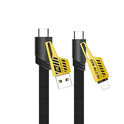 Кабель XON SmartCable Type-C/Type-A - Type-C/Lightning PD 60W 2м MultiLink (SC7ACL6W2B 3329) Чорний