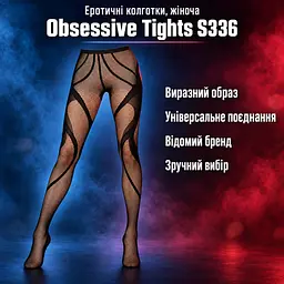 Еротичні колготки, жіноча сексуальна білизна Obsessive Tights S336 S/M/L — інтимний одяг для яскравого образу