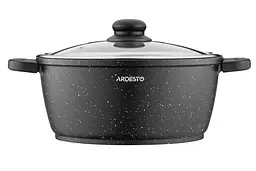 Каструля Ardesto зі скляною кришкою Gemini Anzio 4.4л алюміній чорний kuh0014757 - мініатюра 8