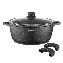 Каструля з кришкою Ardesto Gemini Anzio AR2430GE 22 см 3.1 л чорна - мініатюра 10