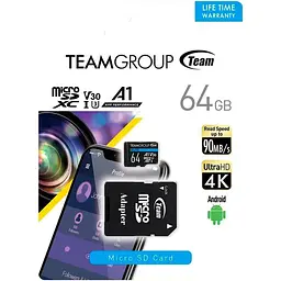 Карта памяти Team MicroSDXC 64GB UHS-I/U3 Class 10 Elite (TEAUSDX64GIV30A103) - миниатюра 3