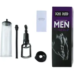 Вакуумна помпа з ручним насосом Men Powerup Black - мініатюра 3