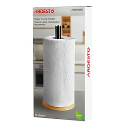Тримач для паперових рушників Ardesto Midori AR-0913-BB 15х34 см чорний - мініатюра 5