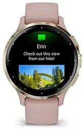 Смарт-годинник Garmin Venu 3S Soft Gold S. Steel Bezel w. Dust Rose Case and S. Band (010-02785-03) - мініатюра 3