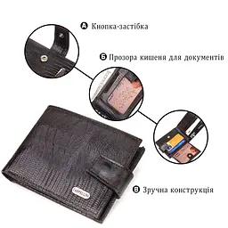 Чоловічий гаманець із натуральної фактурної шкіри Canpellini 21512 коричневий