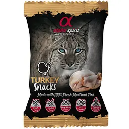 Ласощі для котів Alpha Spirit Turkey Snacks for Cat з індичкою 50 г as8002350