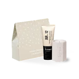 Подарунковий набір крем для рук та свічка Honest products