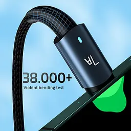 Зарядний кабель ESSAGER Sunset чорний USB Type-C 7A 1метр - мініатюра 3