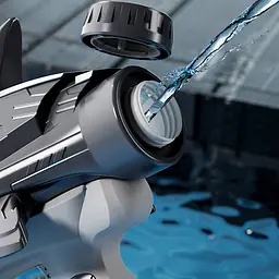 Водяний акумуляторний пістолет Shark Water Gun 185-68 (300ml) with lithium battery Grey - мініатюра 3