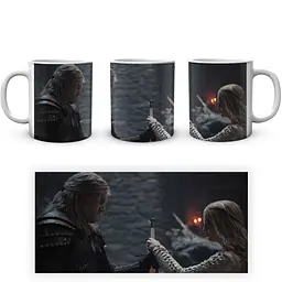Кухоль GeekLand The Witcher Відьмак Геральт Цирі TW 002.018 330 мл білий - мініатюра 4