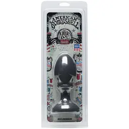 Анальна пробка Doc Johnson American Bombshell Little BoyGun Metal, діаметр 5,59 см - мініатюра 2