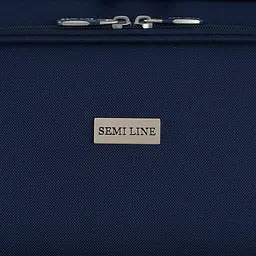 Валіза Semi Line 24 дюйми (M) на 2 колесах поліестер 600D захищені колеса +2 кишені об'єм 50 л синій - мініатюра 7