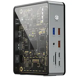 Перехідник HUB WIWU Matrix docking station 16in1 W1601 Gray - мініатюра 2
