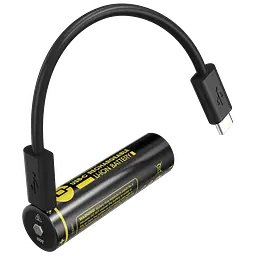 Акумулятор 18650 Nitecore NL1826R 2600mAh USB-C (Чорний) - мініатюра 2
