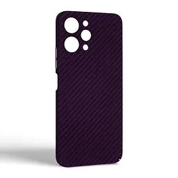 Карбоновый чехол для Xiaomi Redmi 12 4G, LikeCarbon, фиолетовый, панель, защитный чехол-накладка, ультратонкий и легкий, противоударный, обеспечивает защиту от ударов, падений и царапин, ArmorStandart (ARM71942) - мініатюра 2