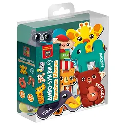 Дитяча розвиваюча магнітна гра "Диво-букви. Абетка" Vladi Toys VT5411-18 34 магнита